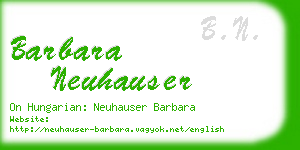 barbara neuhauser business card